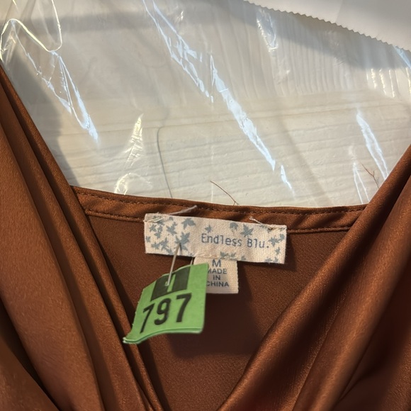 Rust Midi Slip Dress - Picture 4 of 4